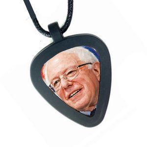 Bernie Sanders Pickbandz Real Guitar Pick Unisex Necklace
